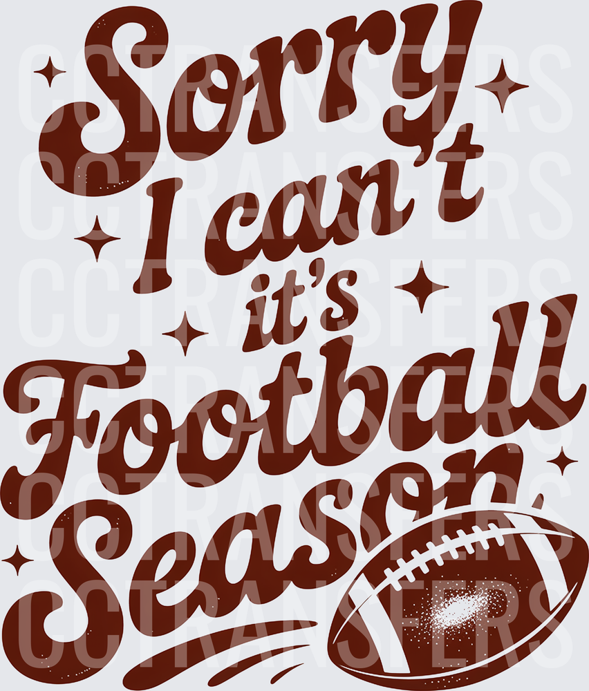 Sorry I Can't It's Football Season Retro Design (DTF)