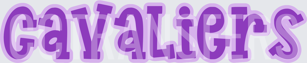 Purple Cavaliers Bold Fun Font Lettering DTF