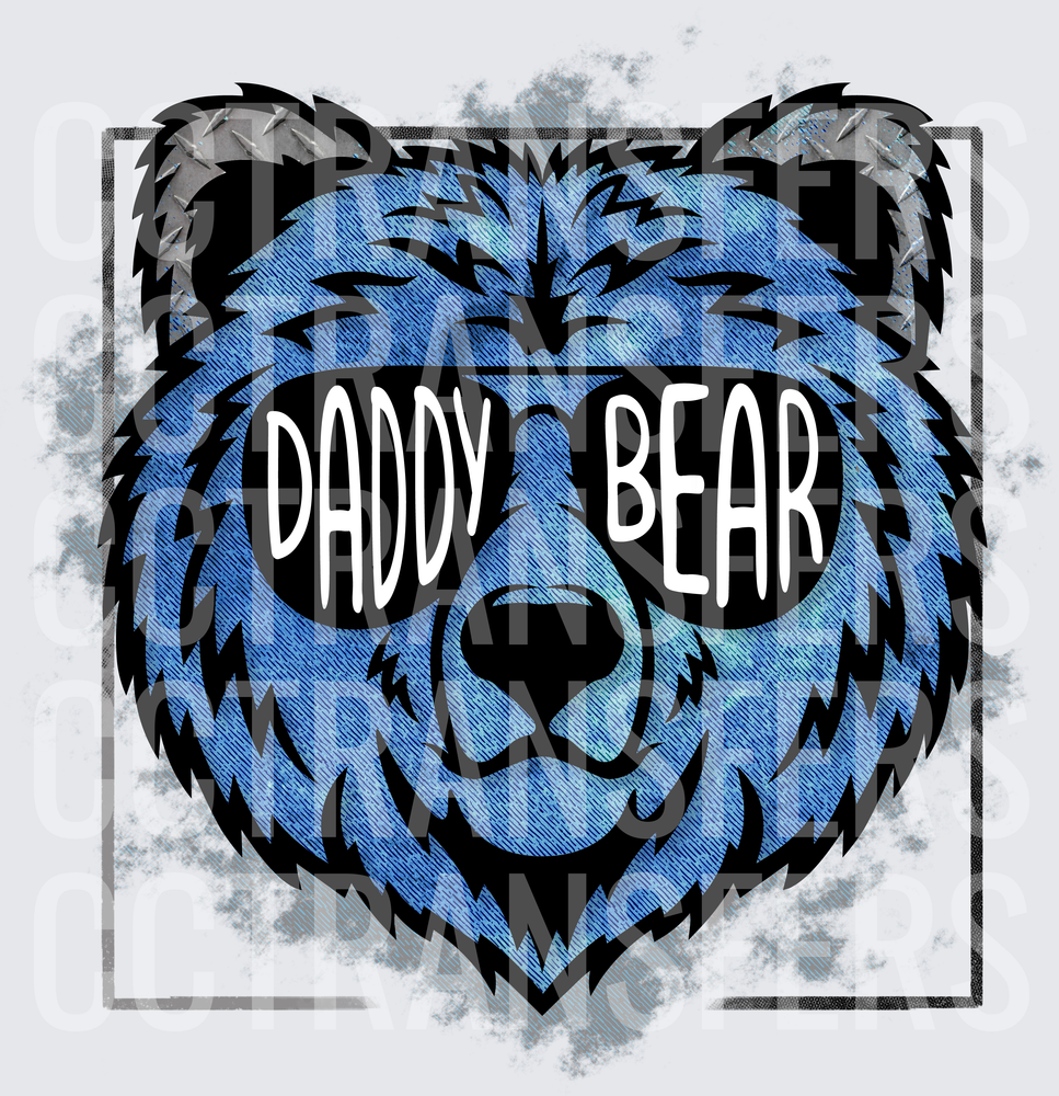 Blue Bear Face Sunglasses Daddy Bear (DTF)