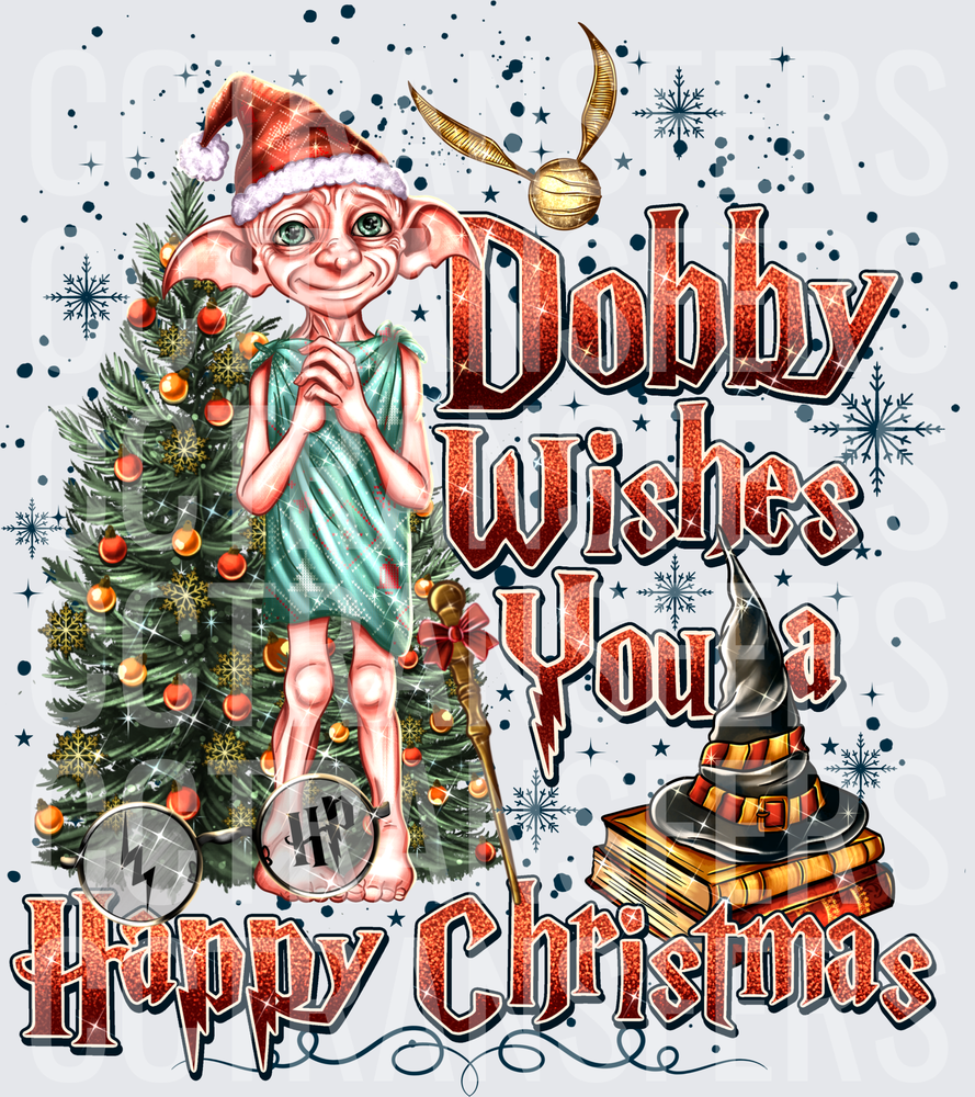 Dobby Wishes You A Happy Christmas House Elf Holiday (DTF)