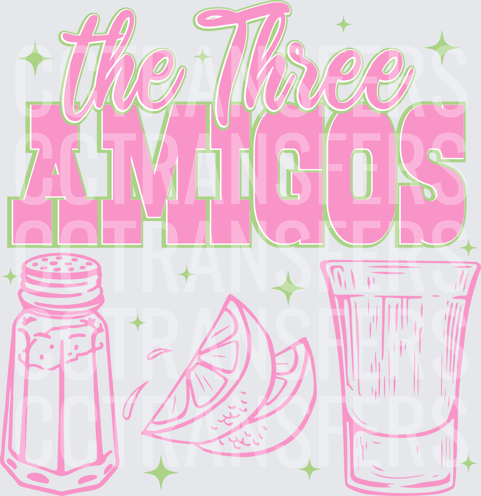 The Three Amigos Salt Lime Tequila Shot (DTF)