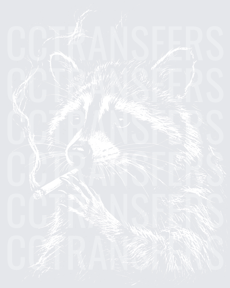 Fluffy Shaggy Dog Portrait Sketch Line Art (DTF)