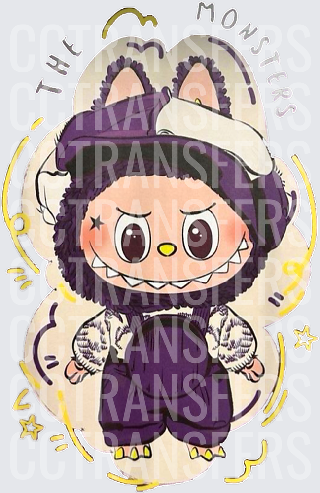 Cute Purple Monster Hoodie Chibi Character The Monsters (DTF)