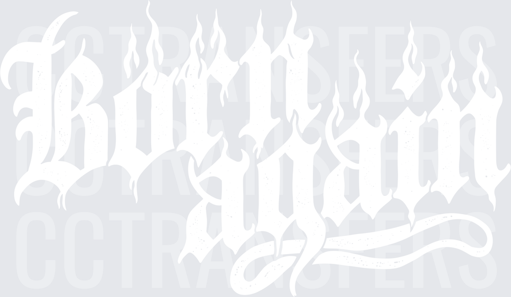 Born Again White Design (DTF)