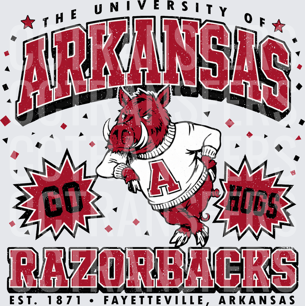 Go Hogs Razorbacks Est. 1871 Fayetteville Arkansas (DTF)