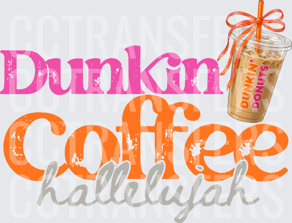 Coffee Hallelujah Iced Coffee Cup With Bow (DTF)