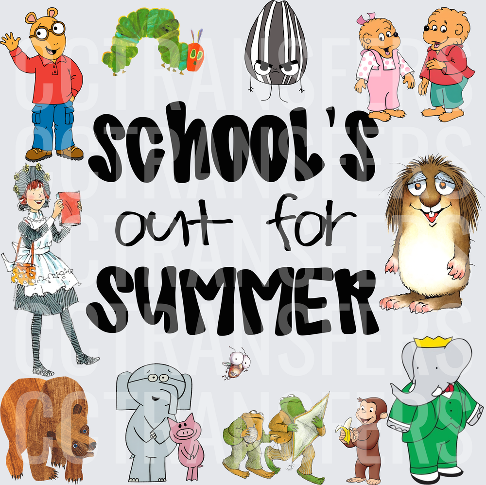School's Out For Summer Classic Book Characters (DTF)