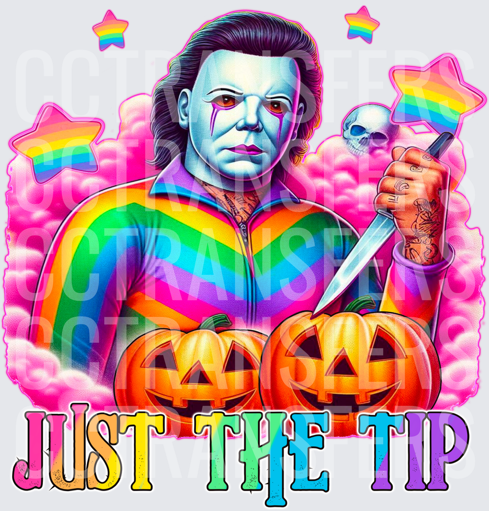 Michael Myers Rainbow Outfit Just The Tip Halloween (DTF)