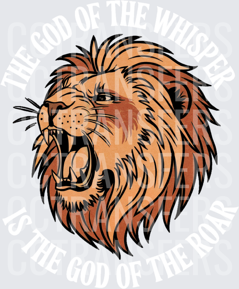 Bold Roaring Lion Head with Full Mane Illustration (DTF)