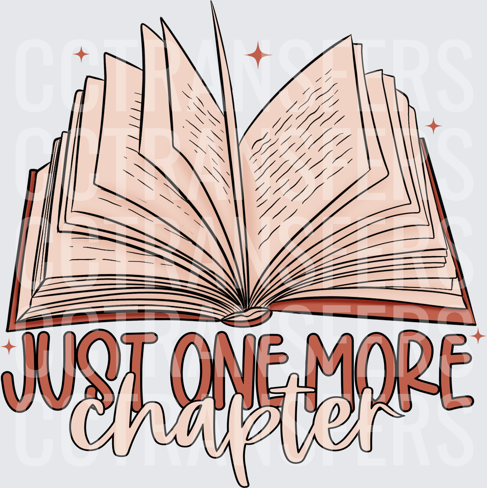 Just One More Chapter Open Book Reader (DTF)