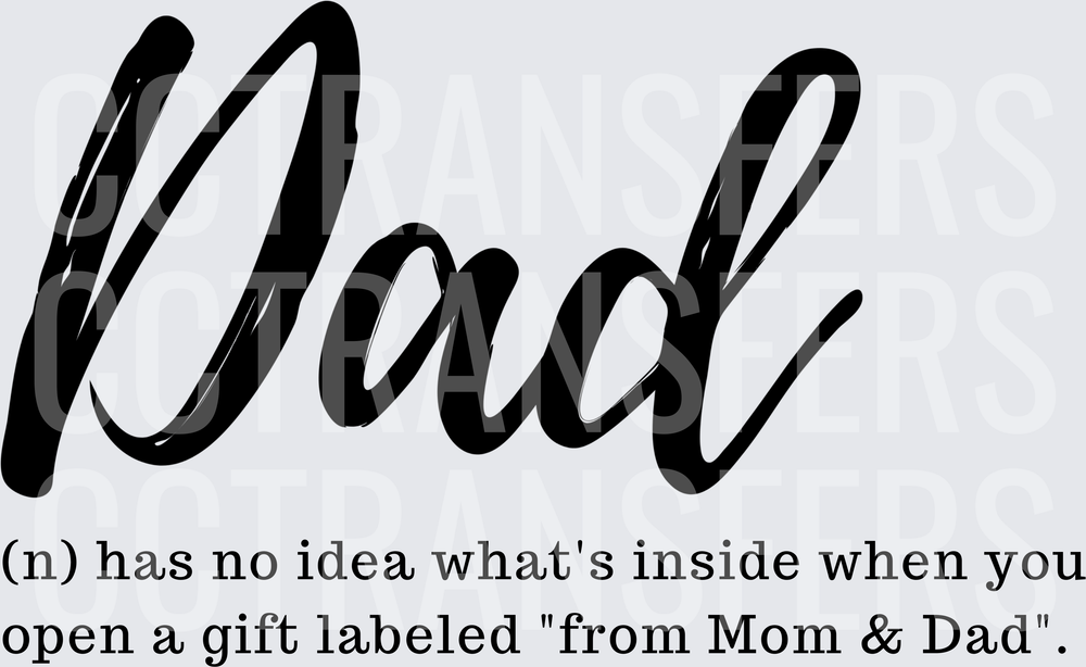Dad Dictionary Definition Funny Father Gift Humor (DTF)