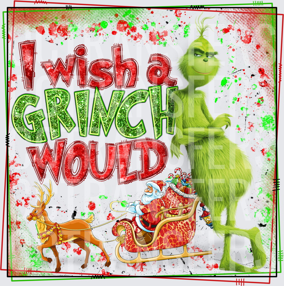 I Wish A G-Man Would Santa Sleigh Reindeer Christmas (DTF)