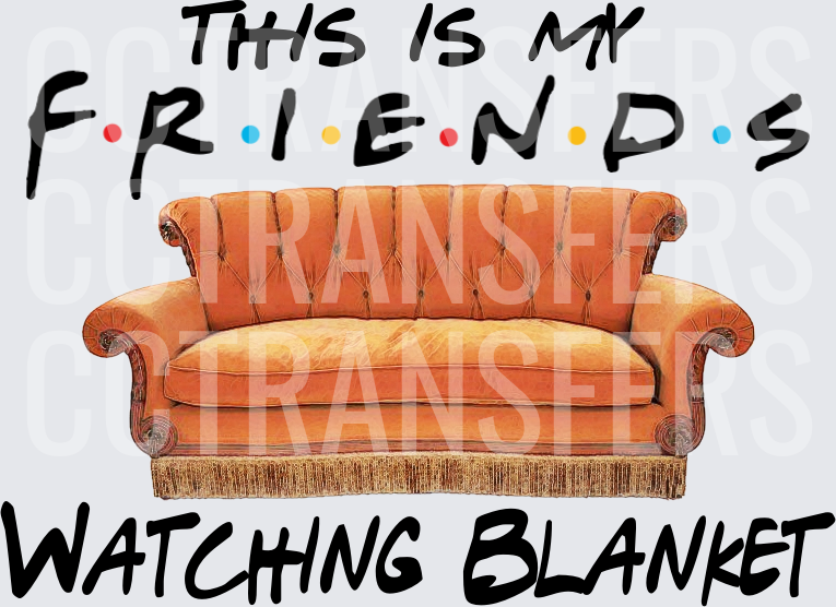 This Is My Watching Blanket Classic Orange Couch (DTF)