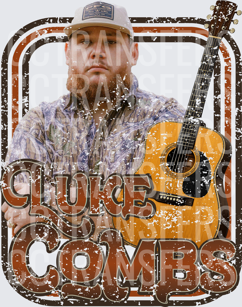 Country Music Guitar Distressed Design (DTF)