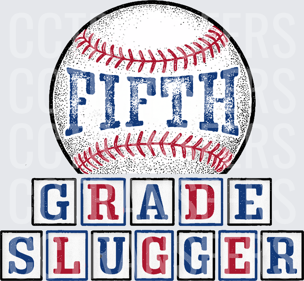 Fifth Grade Slugger Vintage Baseball Graphic (DTF)