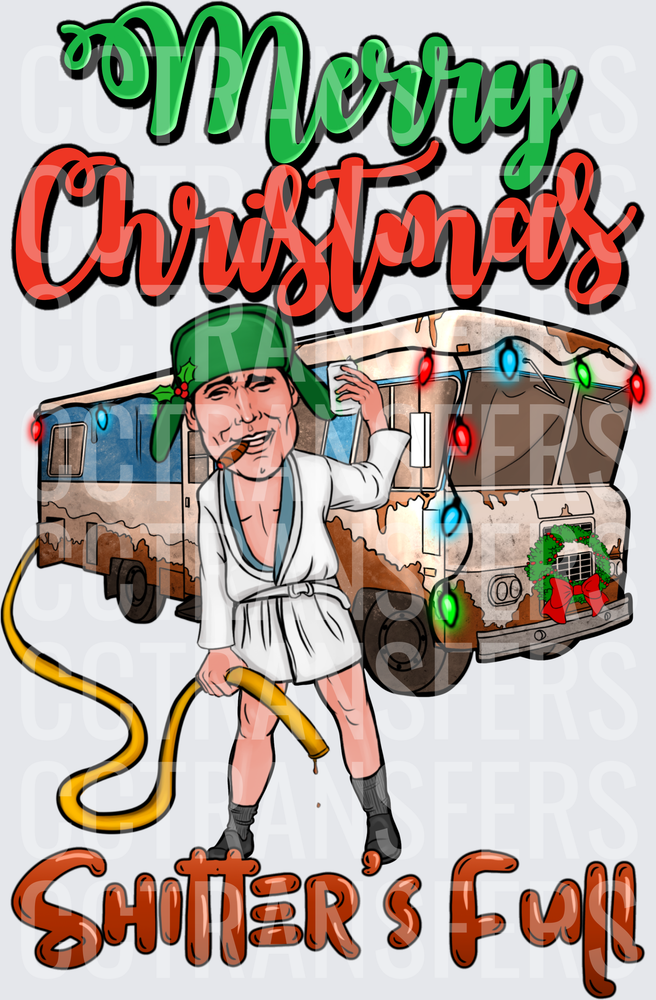 Merry Christmas Shitter's Full RV Man in Robe DTF
