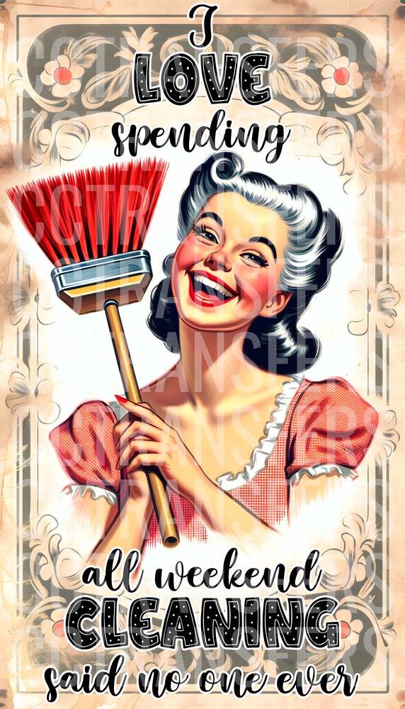 I Love Spending All Weekend Cleaning Said No One Ever (DTF)