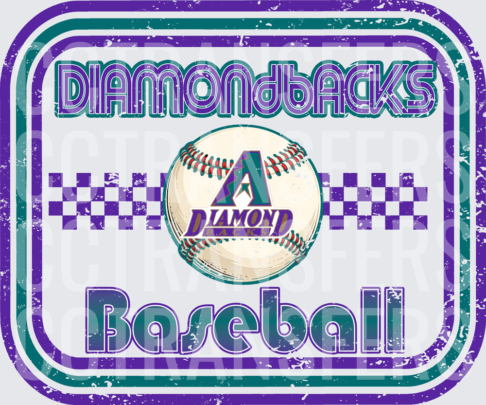 Diamondbacks Baseball Retro Grunge Logo Badge (DTF)