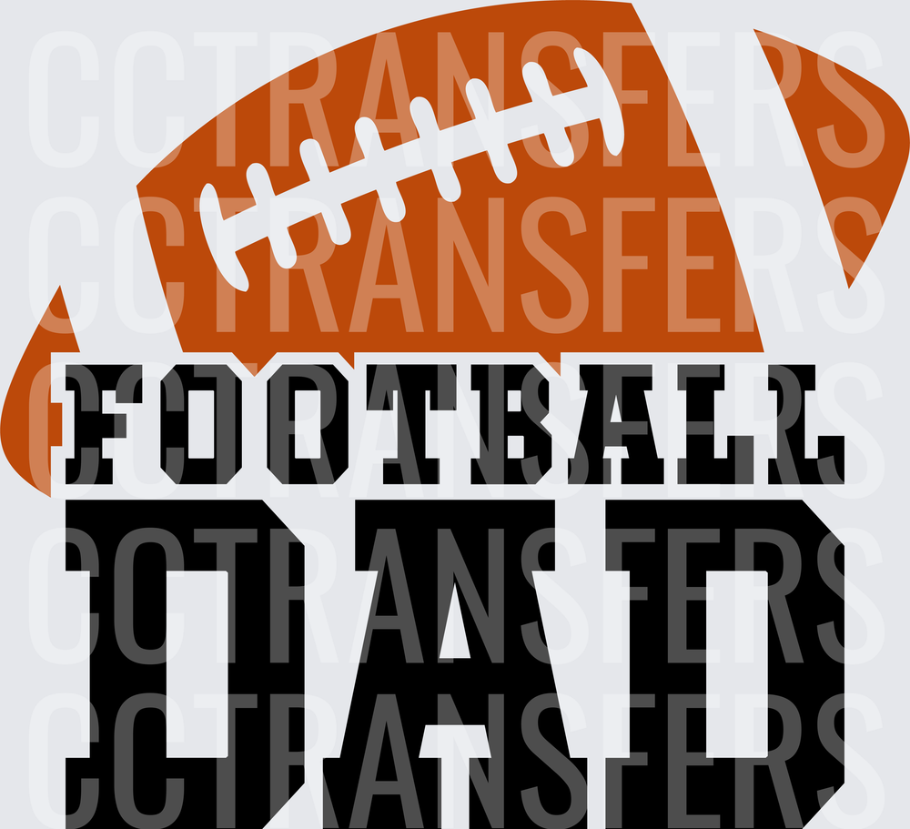 Football Dad Gridiron Ball Graphic (DTF)