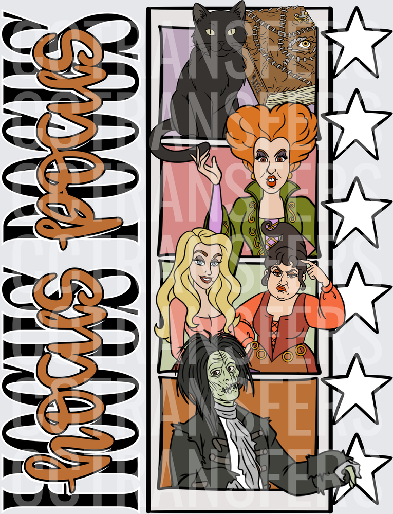 Witch Sisters Zombie Cat Halloween (DTF)