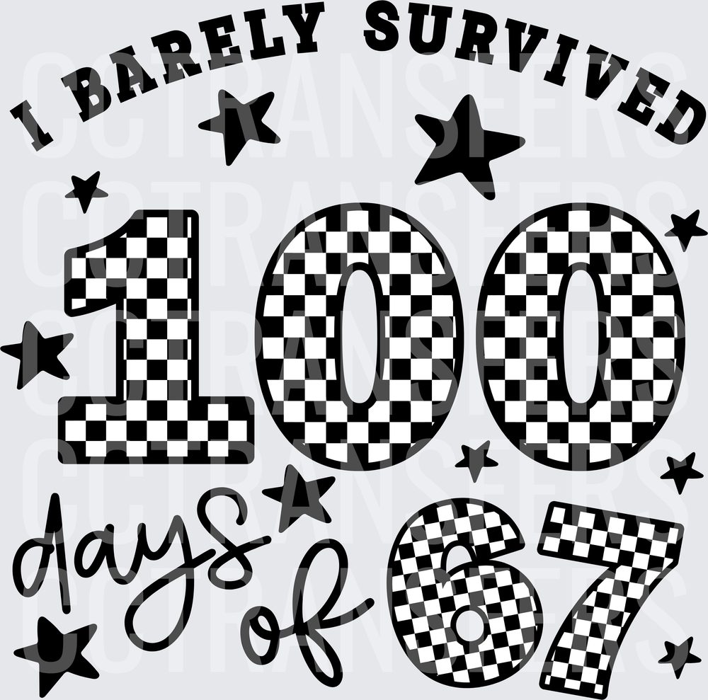 I Barely Survived 100 Days of 67 Checkered Stars (DTF)