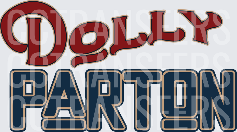 Dolly Parton Bold Retro Typography Logo (DTF)