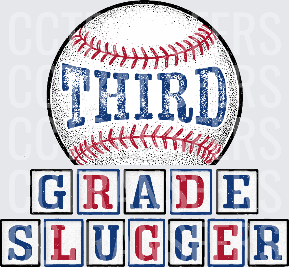 Third Grade Slugger Vintage Baseball (DTF)