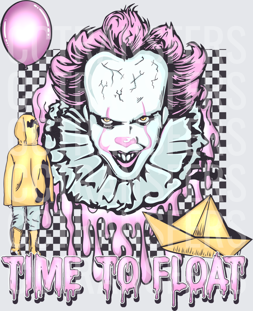 Pennywise Time To Float Checkered Horror Clown (DTF)