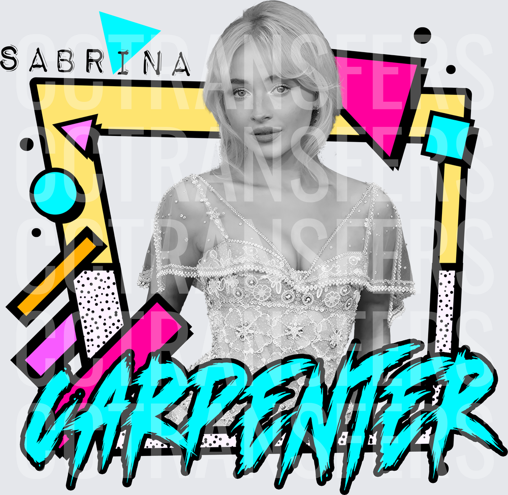 Sabrina Carpenter Retro 90s Pop Art Graphic (DTF)