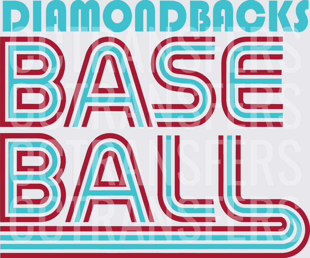 Diamondbacks Baseball Retro Stripe Bold Lettering (DTF)
