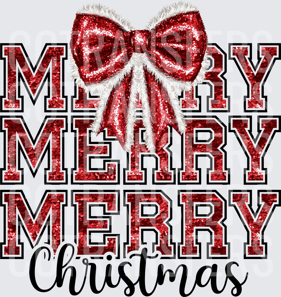 Sequint Coquette Merry Christmas