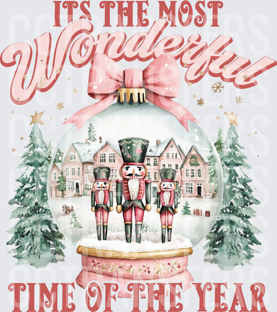 It's The Most Wonderful Time Of The Year Nutcracker Snow Globe (DTF)