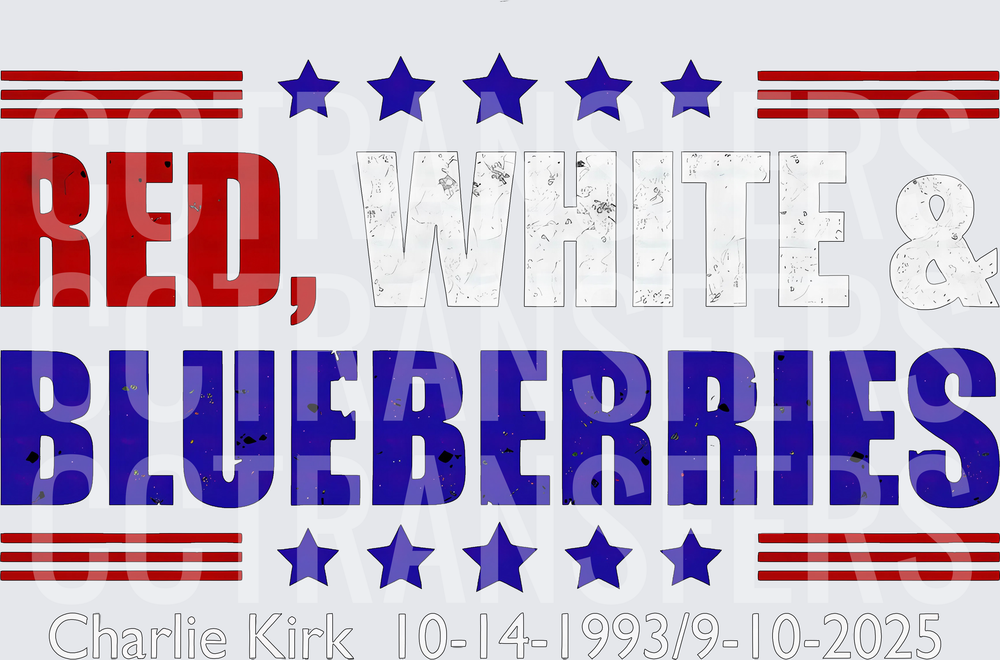 Red White & Blueberries Patriotic Stars Stripes Memorial (DTF)