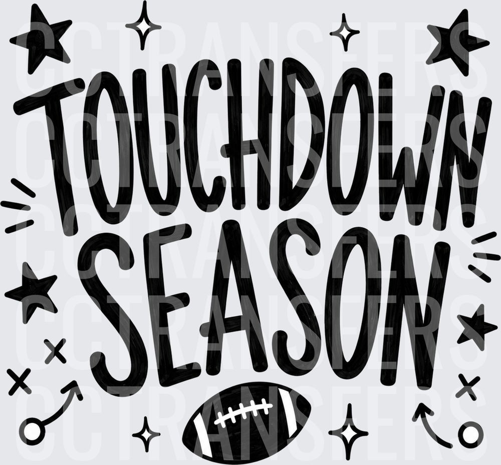 Touchdown Season Football Playbook Stars Design (DTF)