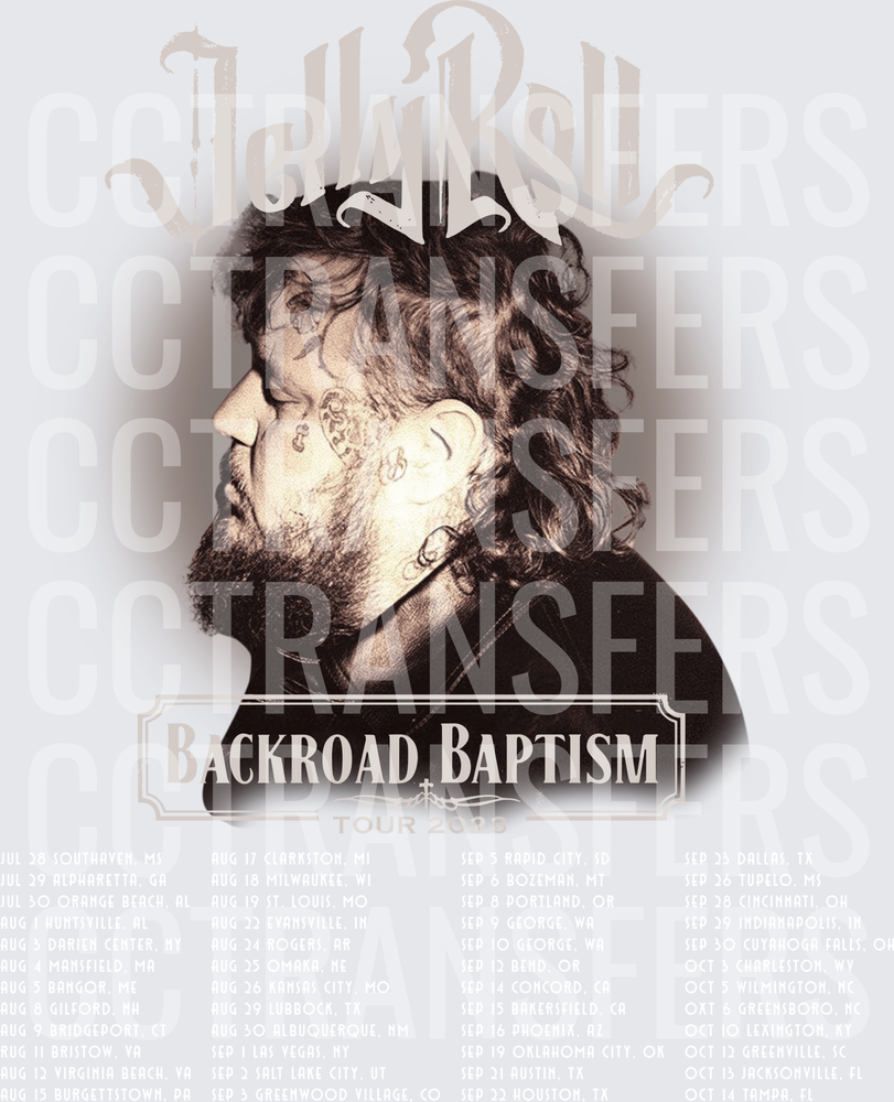 Backroad Baptism Tour 2023 Tattooed Artist Portrait (DTF)
