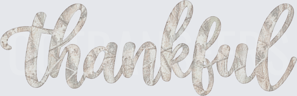 Thankful Rustic Distressed Script Cursive Word (DTF)