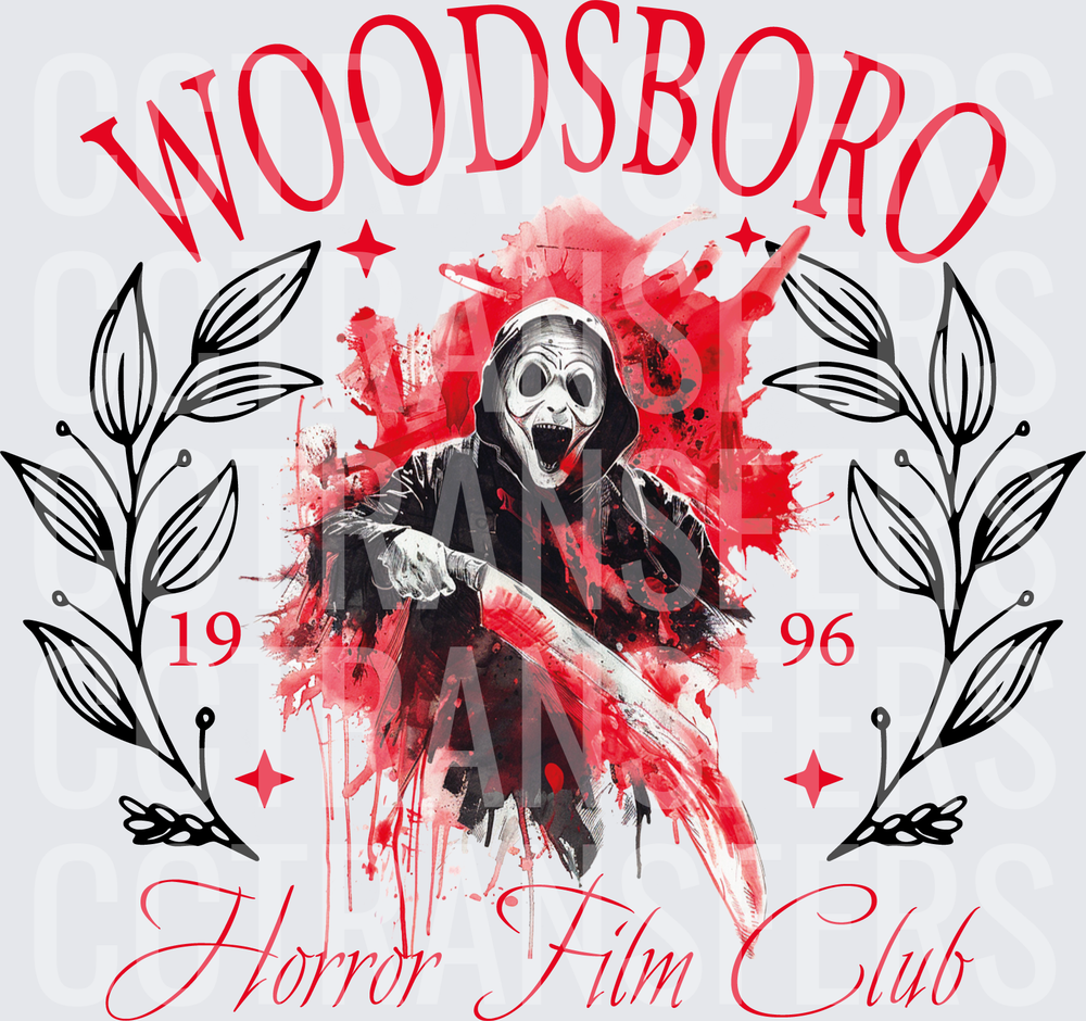 Woodsboro Horror Film Club Ghostface 1996 Bloody (DTF)