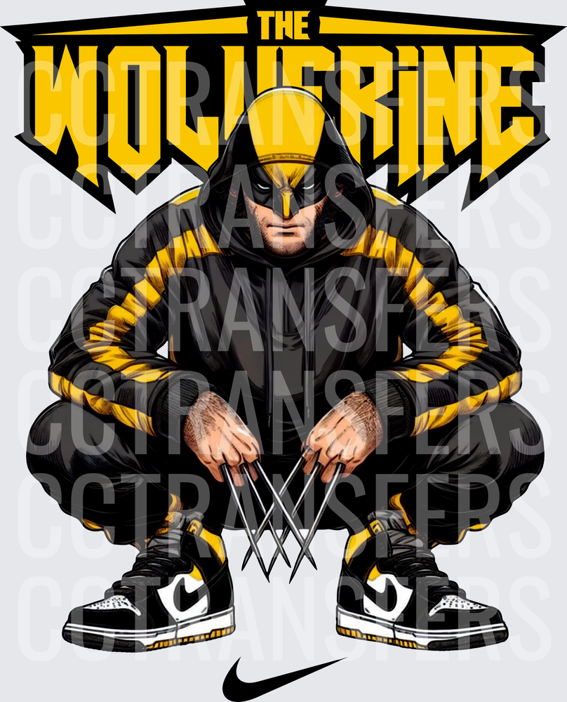 Clawed Hero Streetwear Squat Pose (DTF)