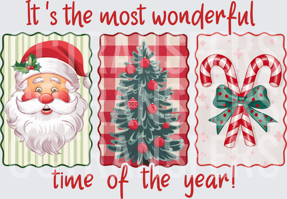 It's The Most Wonderful Time Of The Year Retro Holiday Trio (DTF)