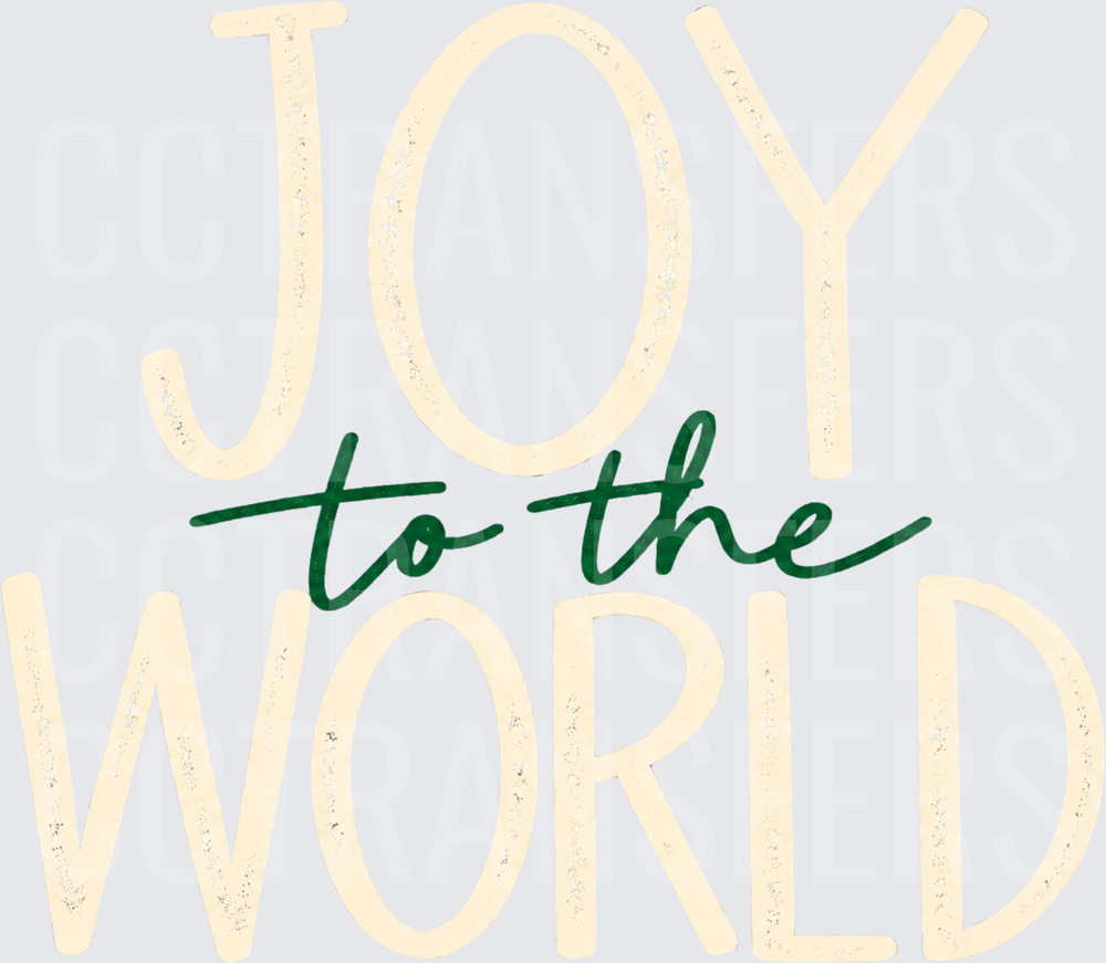 Joy to the World Christmas Holiday Script Text (DTF)