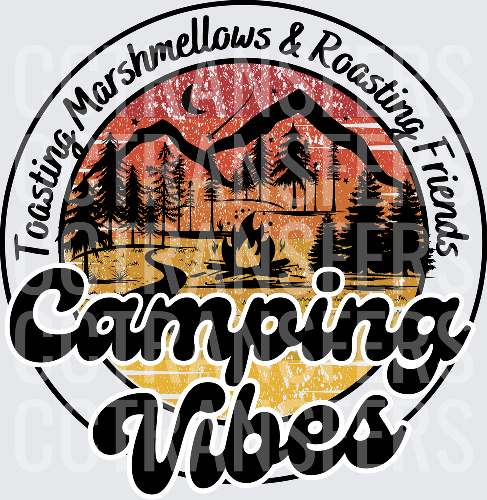 Camping Vibes Toasting Marshmallows Roasting Friends (DTF)