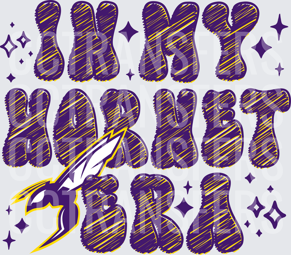 In My Hornet Era Purple Gold Mascot Bold Lettering (DTF)