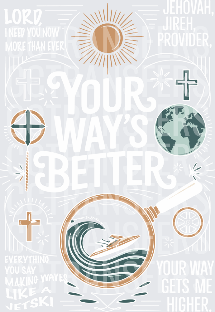 Faith Globe Sun Cross Ocean Wave Nautical Elements (DTF)