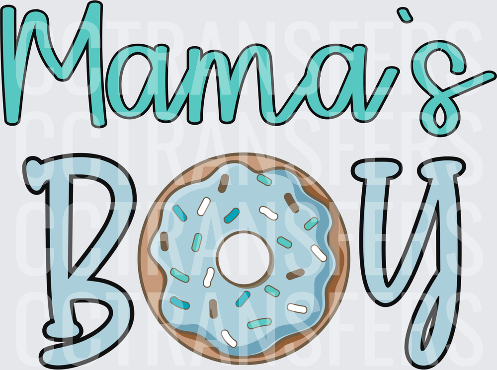 Mama's Boy Blue Frosted Donut with Sprinkles (DTF)