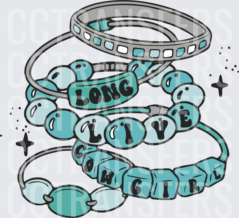 Long Live Cowgirl Beaded Bracelet Stack (DTF)