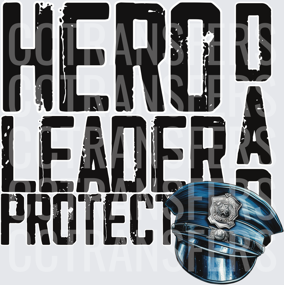 Hero Leader Protector Police Cap Badge Tribute (DTF)