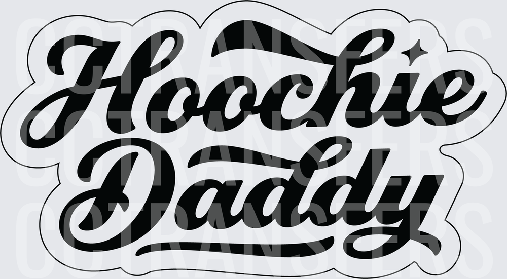 Hoochie Daddy Bold Retro Script Lettering (DTF)