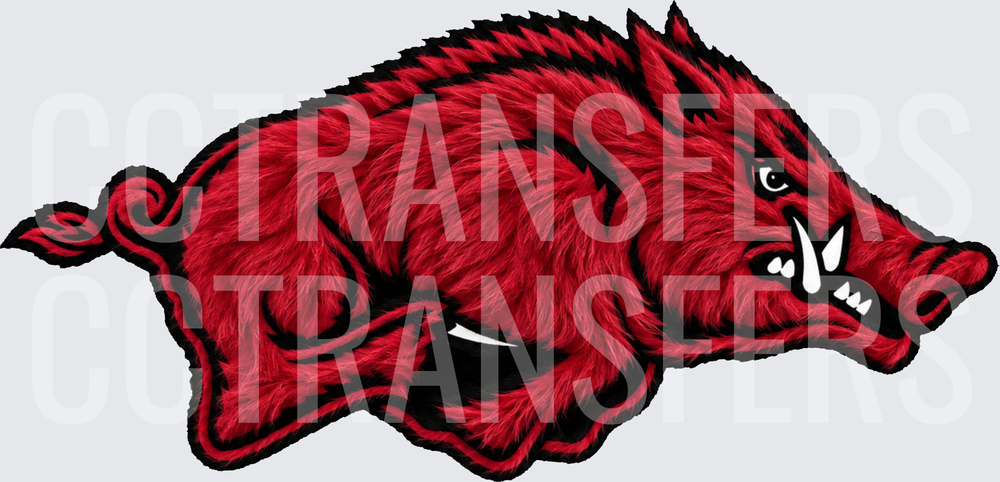 Red Charging Wild Boar Fierce Mascot (DTF)