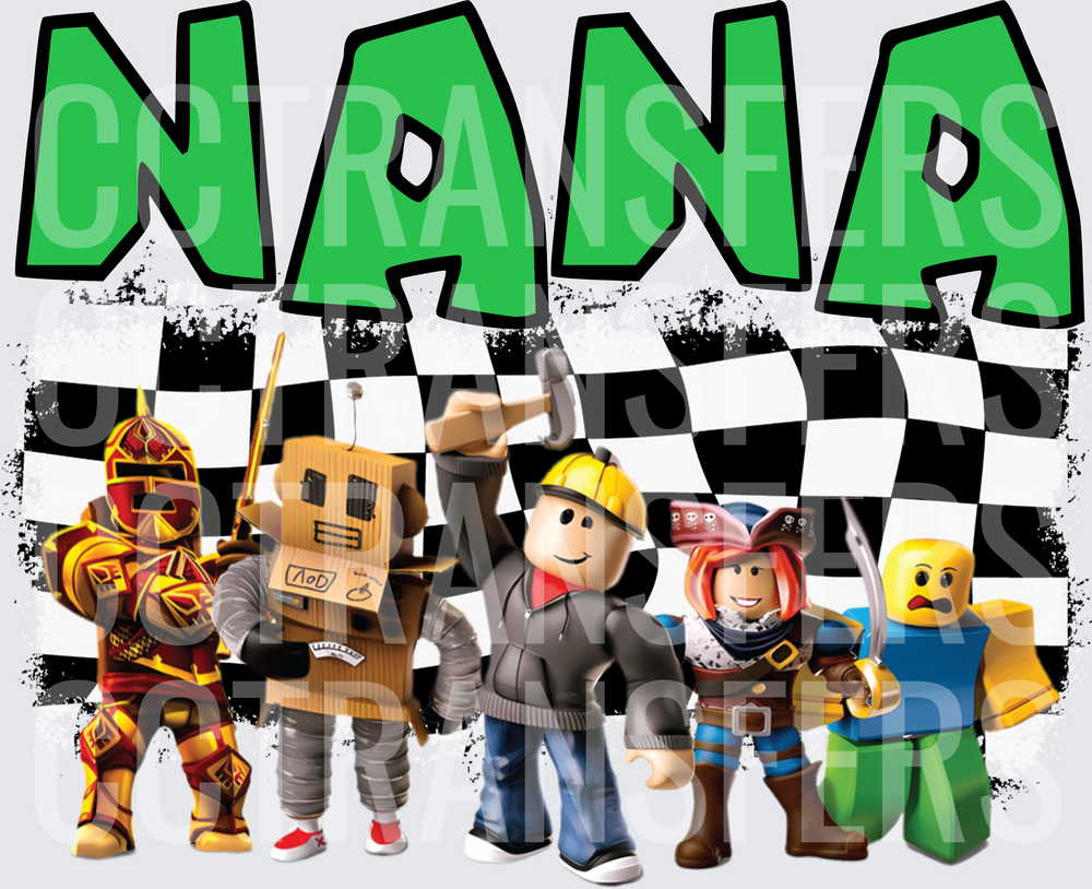 NANA Block Figure Characters Checkered Flag Group (DTF)