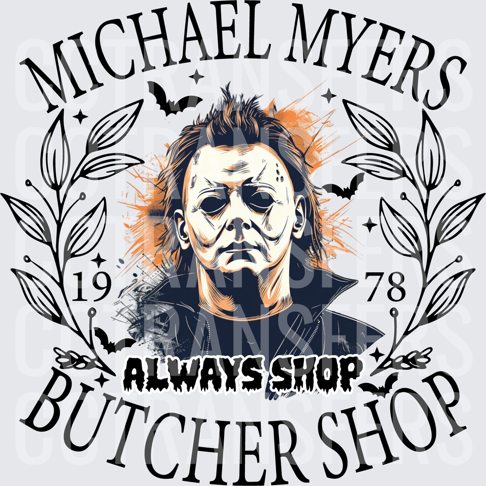 Michael Myers Butcher Shop 1978 Halloween Horror (DTF)